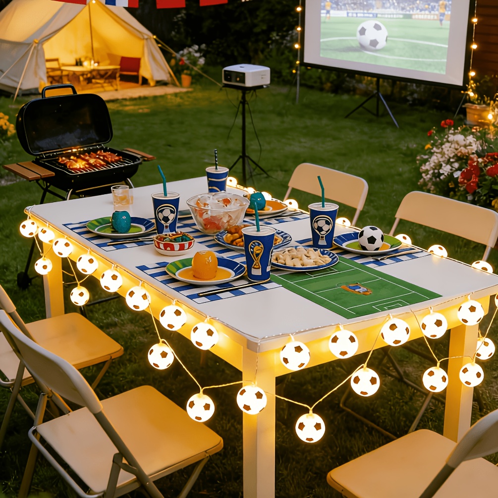 football shaped string lights, football lights available in 149.86cm/299.72cm, battery powered warm white decorative lights, suitable for sports fans, children's rooms, game days, birthday parties, bedroom decorations, led lights football shaped string lights, football lights available in 149.86cm/299.72cm, battery powered warm white decorative lights, suitable for sports fans, children's rooms, game days, birthday parties, bedroom decorations, led lights
