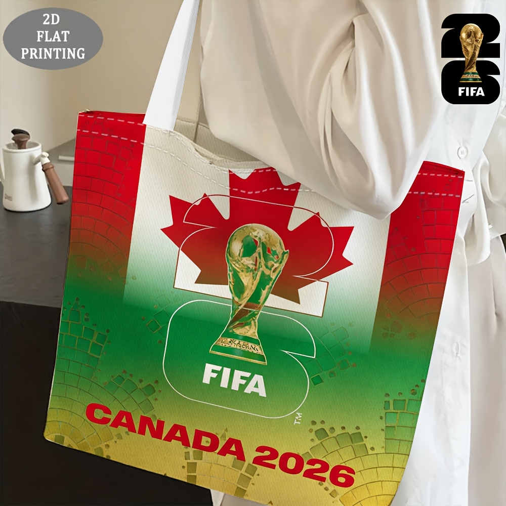 1pc women's shoulder bag authorized 2026 fifa world cup maple&zayu&clutch shoulder bag, multi functional handbag, reusable, tote bag, clutch, evening bag, suitable for outdoor travel, ball games, fan gifts, travel essentials, daily use, camping 1pc women's shoulder bag authorized 2026 fifa world cup maple&zayu&clutch shoulder bag, multi functional handbag, reusable, tote bag, clutch, evening bag, suitable for outdoor travel, ball games, fan gifts, travel essentials, daily use, camping