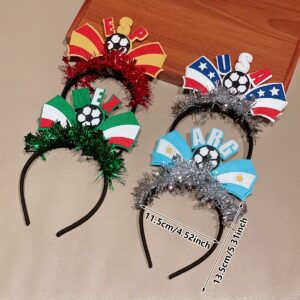 1/2pcs creative new 2026 football match printed ribbon decorative headband, suitable for cheering, matching with hairbands during games, football fans wearing to cheer up, suitable for events and watching football matches