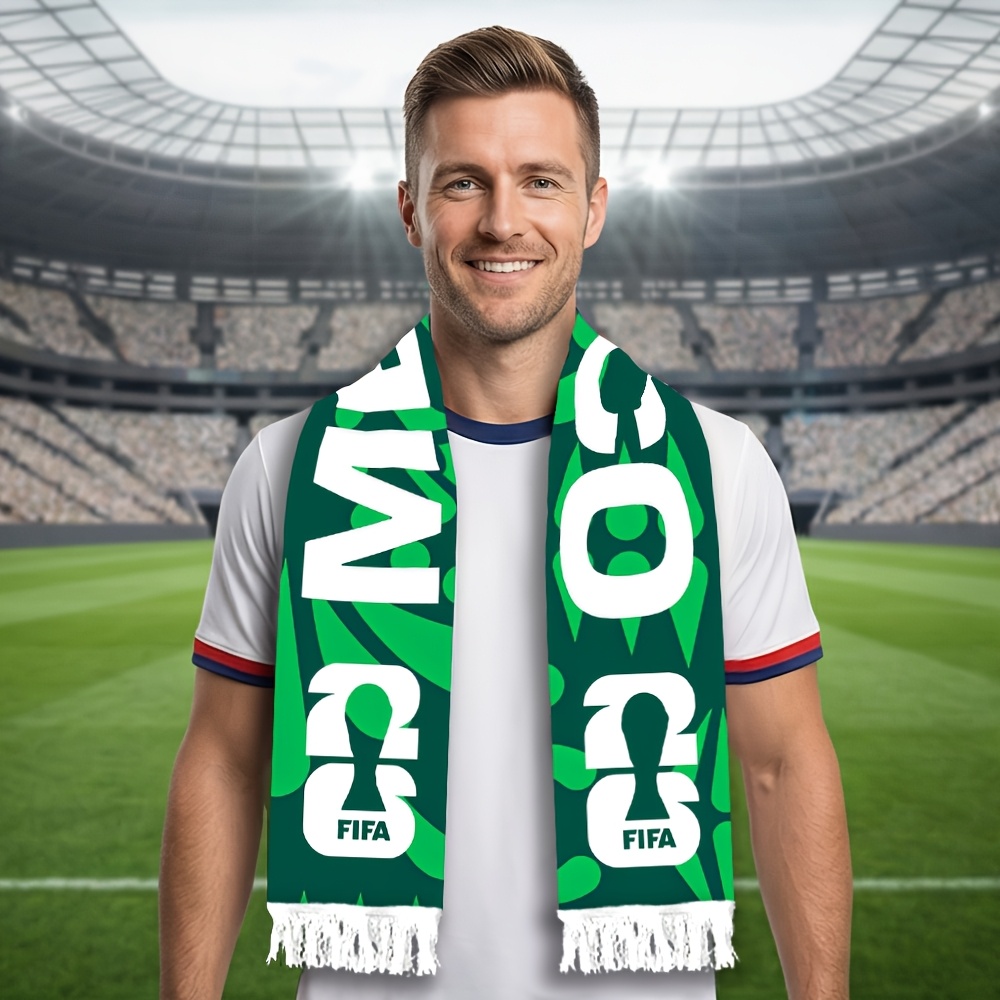 1pc fifa us canada mexico 2026 world cup scarf suitable for boysfriend gift, soccer fan gear with national logos, machine washable for tournaments, events & holidays perfect for back to, graduation gifts for men 1pc fifa us canada mexico 2026 world cup scarf suitable for boysfriend gift, soccer fan gear with national logos, machine washable for tournaments, events & holidays perfect for back to, graduation gifts for men