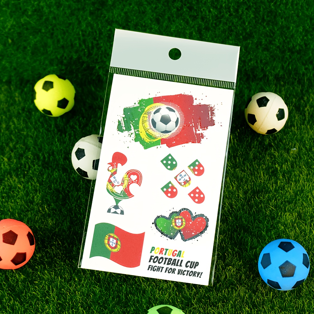 5pcs portugal temporary tattoo stickers, sports fan face decals for football matches, festivals & parties, national flag body stickers for arms & face, waterproof football themed stickers 5pcs portugal temporary tattoo stickers, sports fan face decals for football matches, festivals & parties, national flag body stickers for arms & face, waterproof football themed stickers