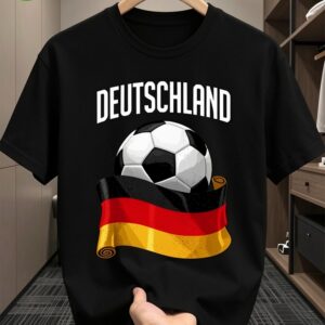 men' germany national soccer t shirt 100% cotton german football shirt with & national colors for training, fan apparel, fit casual wear (deutschland football) spring summer fall outfits