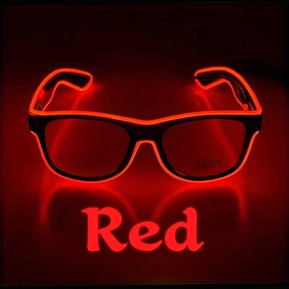 led neon light up glasses multicolor options (green, purple, pink, cyan, red) perfect for raves, concerts, birthday parties durable plastic construction, comfortable fit, battery powered ideal nightclub and holiday accessory, without battery led neon light up glasses multicolor options (green, purple, pink, cyan, red) perfect for raves, concerts, birthday parties durable plastic construction, comfortable fit, battery powered ideal nightclub and holiday accessory, without battery