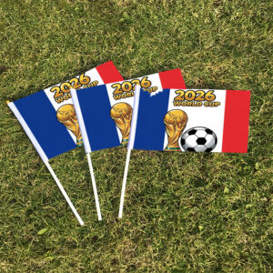 2026 world cup fan cheer handheld banner, my 4.20, featuring world cup trophy, soccer, french flag, 2026 world cup pattern, soccer game fan celebration waving banner, party decoration banner, festive occasion holiday design, vibrant colors