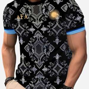 men's football shirt short sleeved t shirt argentina jersey team uniform comfortable and breathable sports t shirt outdoor training casual versatile top suitable for competition football training daily leisure