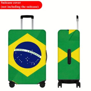 luggage cover with a unique 2d printed design, perfect for travel