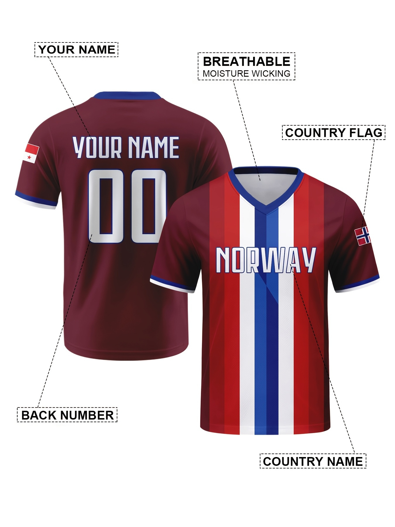 men's norway football team jersey, personalized with name and number, brown football shirt with national flag design, stylish and comfortable sports football t shirt, breathable short sleeved football t shirt, an ideal gift for fans, husbands, men's norway football team jersey, personalized with name and number, brown football shirt with national flag design, stylish and comfortable sports football t shirt, breathable short sleeved football t shirt, an ideal gift for fans, husbands,