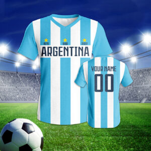 men's custom argentina soccer jerseys available| breathable diy football shirts with personalized names and numbers| comfortable athletic tops| lightweight short sleeve soccer tees| ideal for players during matches, training, casual gatherings