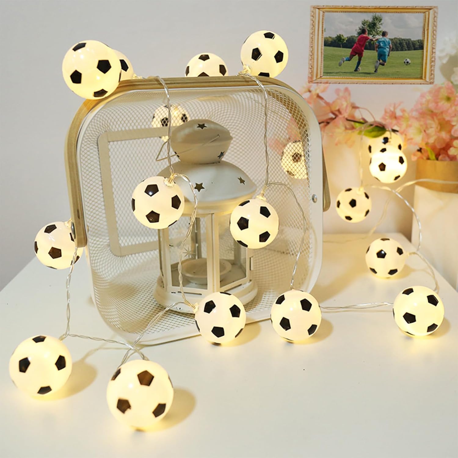 football shaped string lights, football lights available in 149.86cm/299.72cm, battery powered warm white decorative lights, suitable for sports fans, children's rooms, game days, birthday parties, bedroom decorations, led lights football shaped string lights, football lights available in 149.86cm/299.72cm, battery powered warm white decorative lights, suitable for sports fans, children's rooms, game days, birthday parties, bedroom decorations, led lights