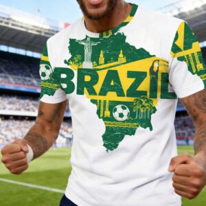 1pc premium quality, incredibly comfortable, quick drying microfiber football jersey suitable for all seasons, featuring a round neck and full body print, ideal for outdoor activities and a perfect gift for loved ones