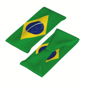 sports headband featuring the brazilian flag