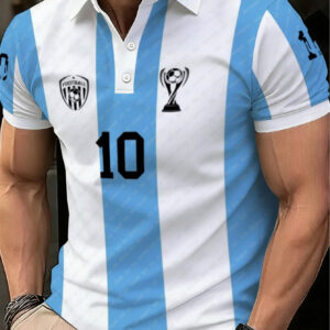 men's polo shirt features a striped jersey design, perfect for casual wear at home, in the office or at restaurants. quick drying and breathable digital printing texture free