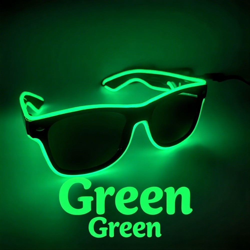led neon light up glasses multicolor options (green, purple, pink, cyan, red) perfect for raves, concerts, birthday parties durable plastic construction, comfortable fit, battery powered ideal nightclub and holiday accessory, without battery led neon light up glasses multicolor options (green, purple, pink, cyan, red) perfect for raves, concerts, birthday parties durable plastic construction, comfortable fit, battery powered ideal nightclub and holiday accessory, without battery