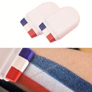 2 pack camouflage face & body paint sticks red, white & blue suitable for sports events, temporary face paint for athletes, men & women, easy application for uniforms, outdoor activities, paint stick for quick 