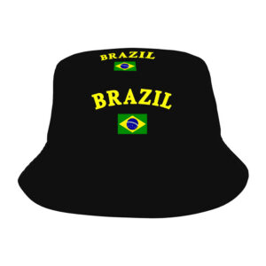 1pc brazil national flag classic fisherman hat, printed fisherman hat cute cap for teens casual wear, fishing hat
