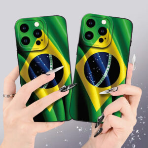 phone case high end matte anti drop phone case with a trendy brazilian flag print, newly launched for iphone 17, 16, 15, 14, 13, 12, 11, x, 8, 7, se series (suitable for holiday gifts, birthday presents, surprise gifts for friends and family)