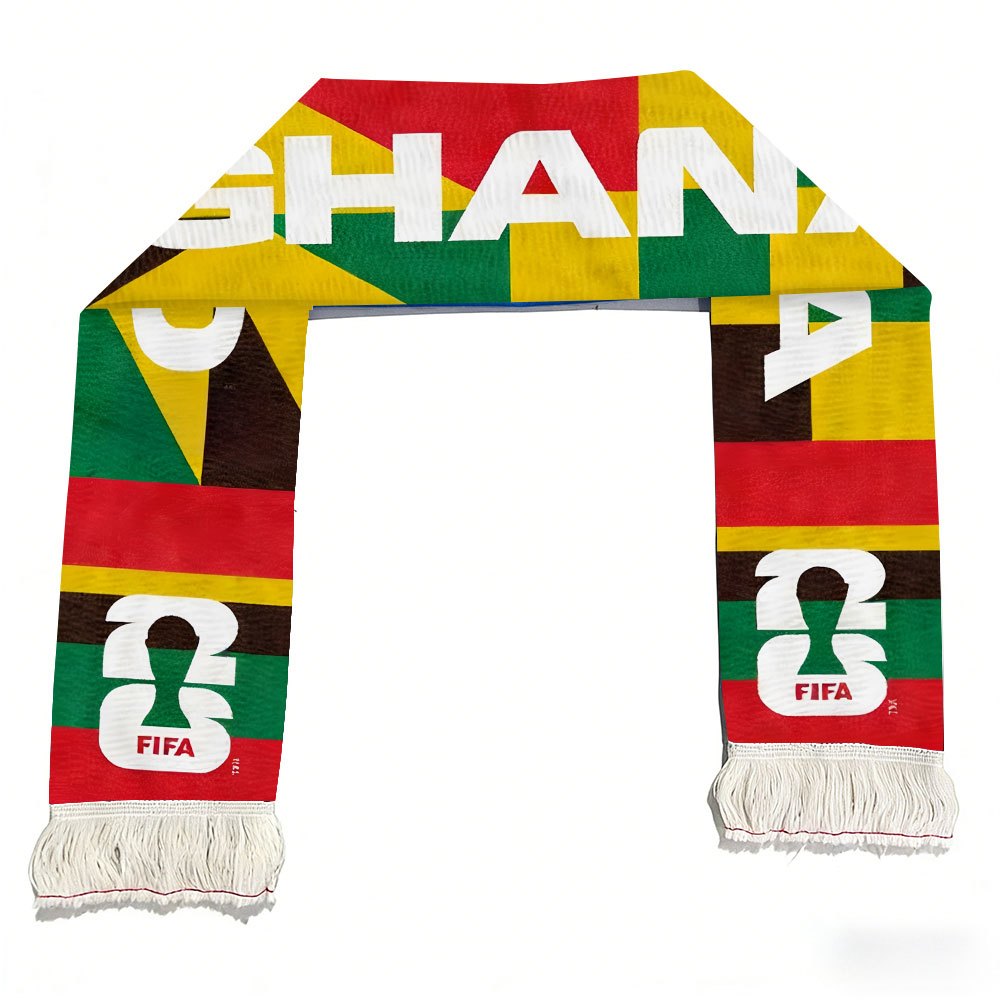1pc fifa ghana national team football scarf suitable for world cup 2026, ghana themed fan apparel for home matches, cheering for stadium & home viewing parties, soccer scarf gift for supporters 1pc fifa ghana national team football scarf suitable for world cup 2026, ghana themed fan apparel for home matches, cheering for stadium & home viewing parties, soccer scarf gift for supporters