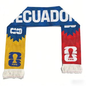 1pc fifa ecuador national team football scarf suitable for world cup 2026, ecuador themed fan gear for home matches, cheering for &, soccer scarves for game day