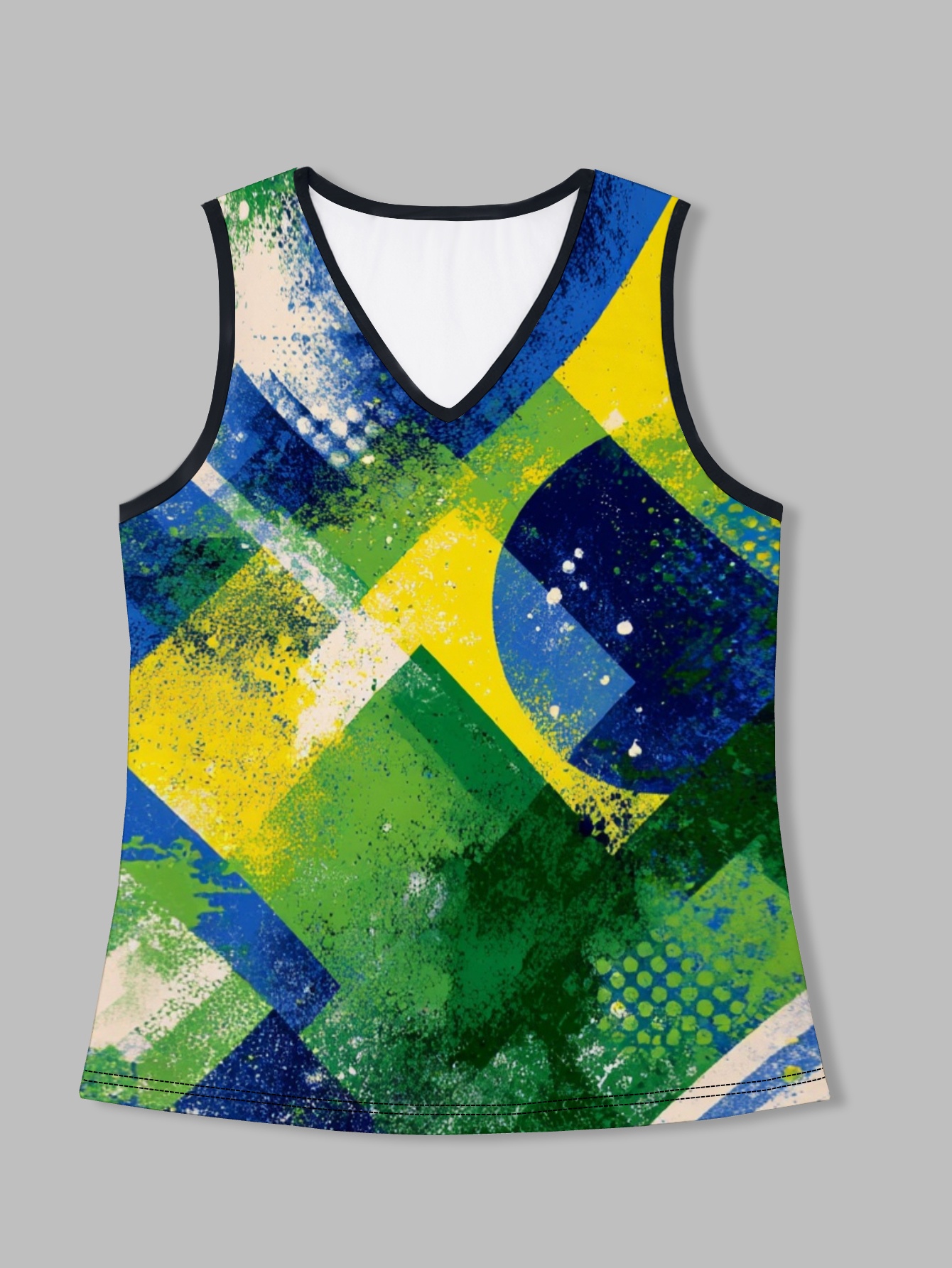 brazil size women's v neck vest brazilian themed full body print sleeveless blouse vests, machine washable summer with v neck, casual stretch fit suitable for beachwear, everyday outfits & brazilian style outfits brazil size women's v neck vest brazilian themed full body print sleeveless blouse vests, machine washable summer with v neck, casual stretch fit suitable for beachwear, everyday outfits & brazilian style outfits