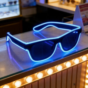 these glowing glasses come in five colors and shine in the dark, perfect for led night lights, festive celebrations, parties, gatherings, and club events. they are ideal for occasions like parties, dj events, electronic music festivals, graduations