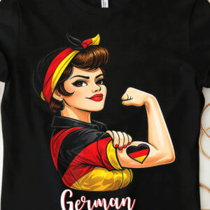 proud strong german woman pride germany flag t shirt for men women unisex all season funny t shirt