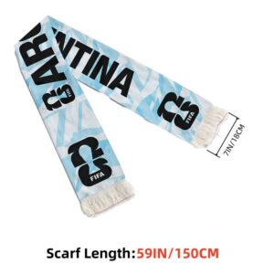 1pc fifa football scarf for the argentina 2026 world cup, a must have cheering accessory for fans, perfect for supporting your for home team on game days qmwj0228