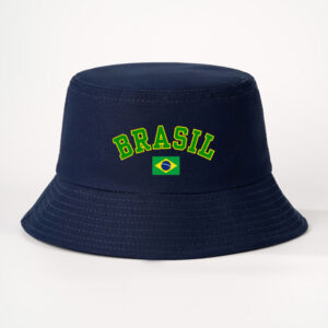 1 printed brasil brazil flag bucket hat, unisex trucker hat, breathable adjustable golf hat, women's summer fashion curved brim hat, unisex y2k couple's hat