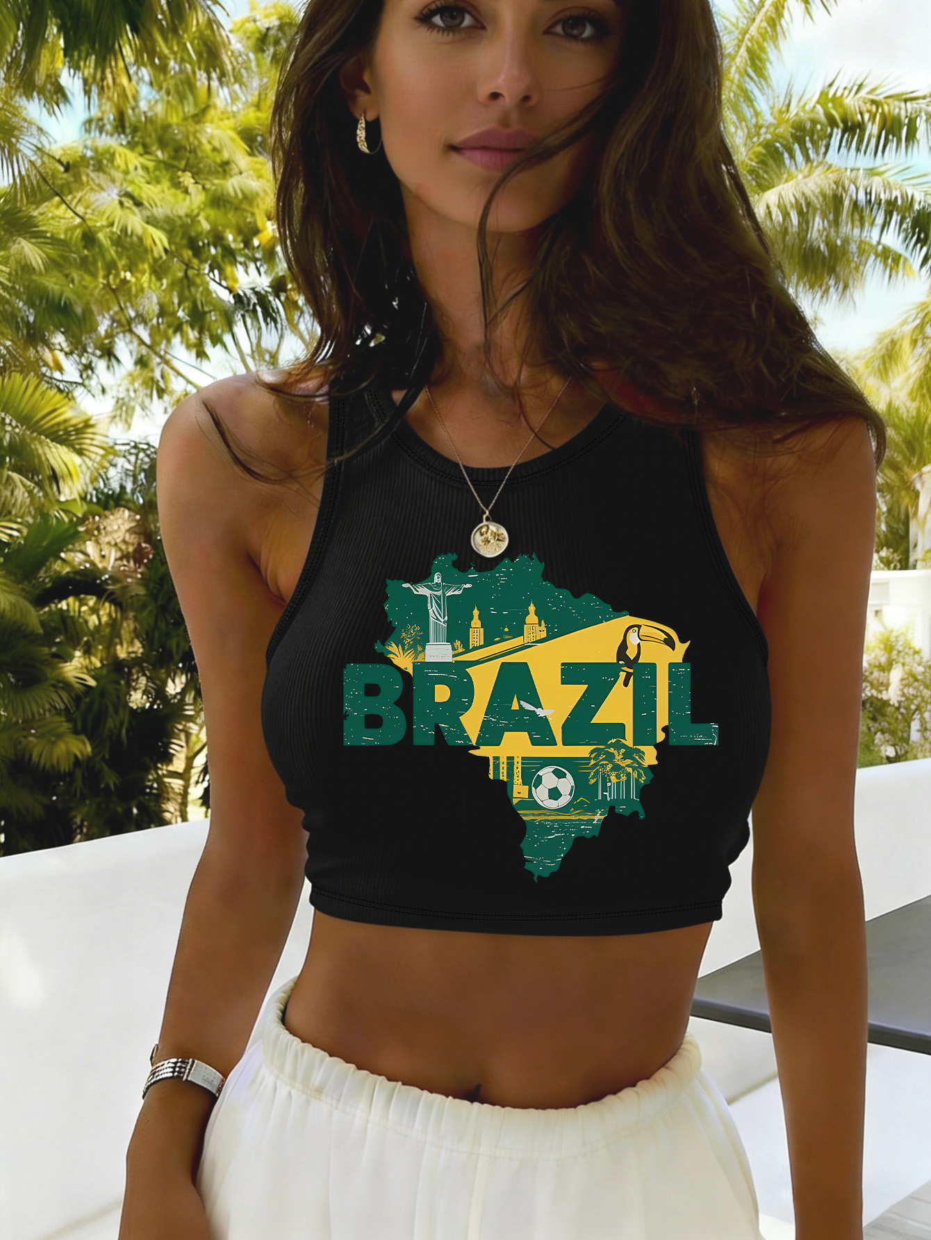 2026 football fashion trend alphanumeric print tank top, european and american style, unique statement, sleeveless short shirt, themed print, women's fashion, short design, summer style, trendy piece 2026 football fashion trend alphanumeric print tank top, european and american style, unique statement, sleeveless short shirt, themed print, women's fashion, short design, summer style, trendy piece
