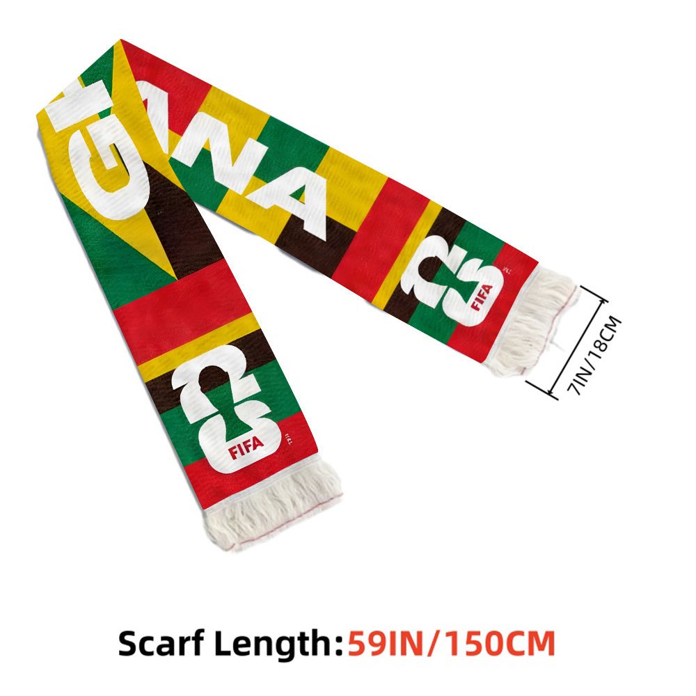 1pc fifa ghana national team football scarf suitable for world cup 2026, ghana themed fan apparel for home matches, cheering for stadium & home viewing parties, soccer scarf gift for supporters 1pc fifa ghana national team football scarf suitable for world cup 2026, ghana themed fan apparel for home matches, cheering for stadium & home viewing parties, soccer scarf gift for supporters