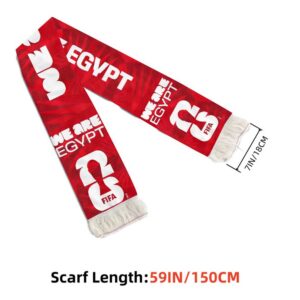 1pc fifa football scarf celebrating we are egypt for the 2026 world cup, a must have accessory for fans to show support during matches, item code qmwj0228