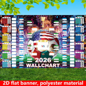 2d flat, 2d flat 2d flat, 2d flat 2d flat banner, 1pc football match party banner enormous soccer wall decoration, suitable for home, room, events, football themed parties, banner/decoration with field pattern (no field information)